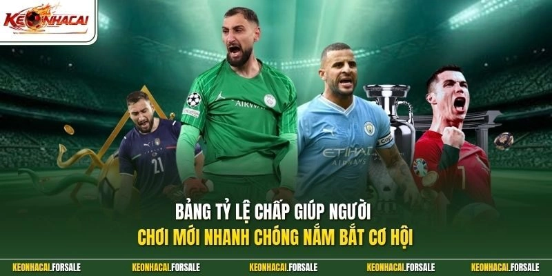Bảng tỷ lệ chấp giúp người chơi mới nhanh chóng nắm bắt cơ hội