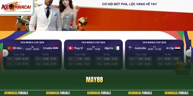 MAY88 – Tất Tần Tật Về Kèo Cùng World Cup 2026 Mới Nhất