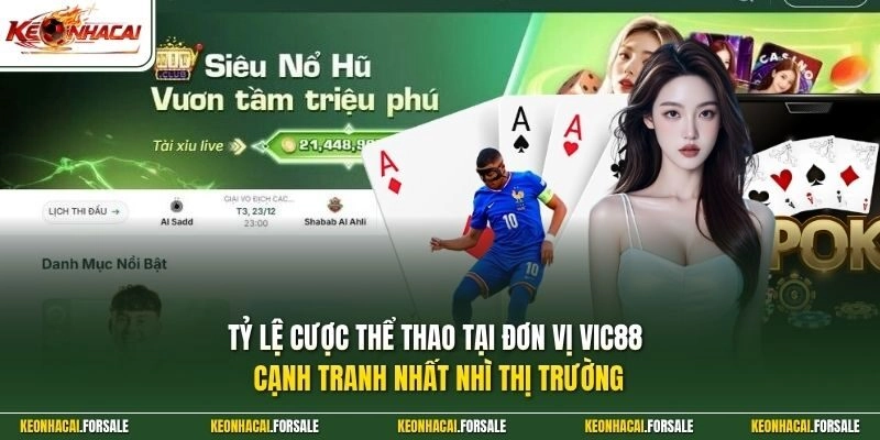 Tỷ lệ cược thể thao tại đơn vị Vic88 cạnh tranh nhất nhì thị trường